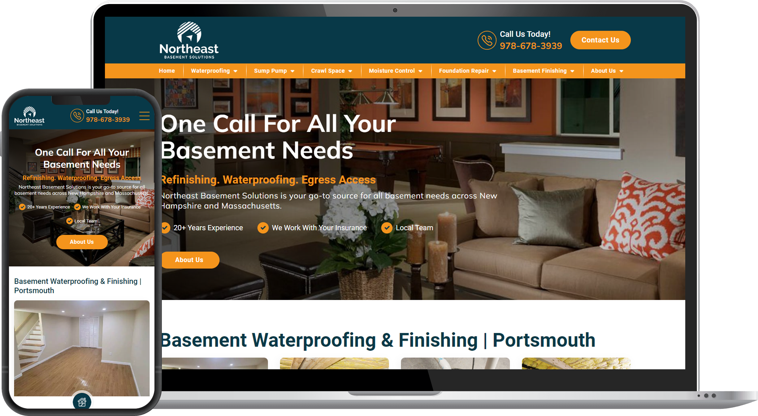 Northeast Basement Website View